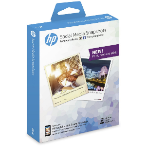 HP Social Media Snapshots mit ablösbarem, selbstklebendem Fotopapier (W2G60A)